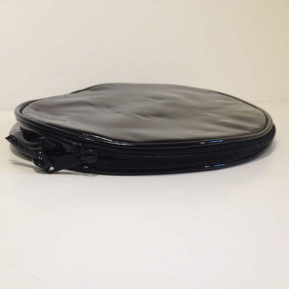 Vintage Avon Small Cosmetic Makeup Bag Coin Purse Shinny Black - Picture 2 of 12